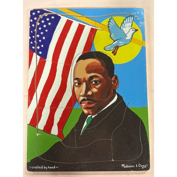 Melissa & Doug Martin Luther King Jr. Wooden Puzzle 12"x9" Ages 4+ Crafted By Ha - Picture 2 of 7